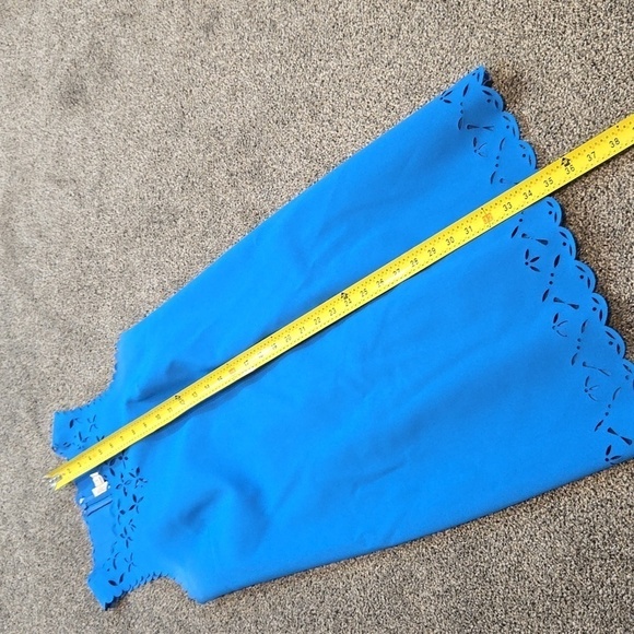 J.Crew Women  Scallop laser cut floral sheath Sleeveless Dress sz 6 Petite - Picture 5 of 7